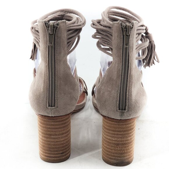 JEFFREY CAMPBELL Despina Strappy Sandal In Taupe Tassels - Picture 5 of 11